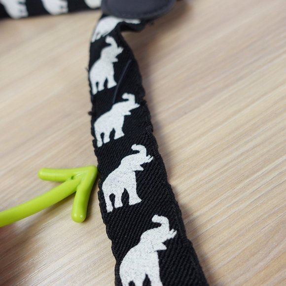 Suspender‎ Boy Black White Clip On Y Back Animal Elephant Adjustable Stretch - Picture 6 of 8